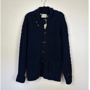 NWT Levi’s Vintage Clothing Knit Shawl Collar Wool Preppy Nautical Cardigan L
